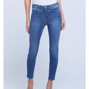 NWT L'AGENCE Margot Skinny High Rise Jean in Light Vintage Size 24